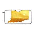 Indiana Golden State Map Car Windshield Sunshade