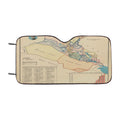 Iraq Map From 1959 Car Windshield Sunshade