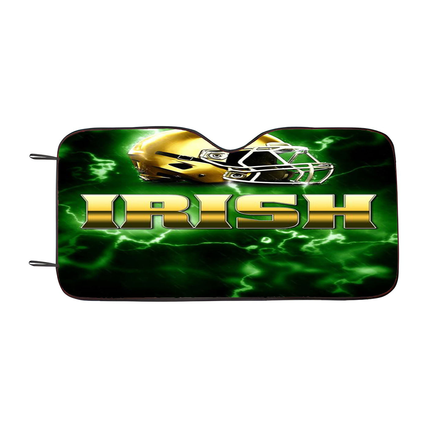 Irish Green Lighting Notre Dame Car Windshield Sunshade