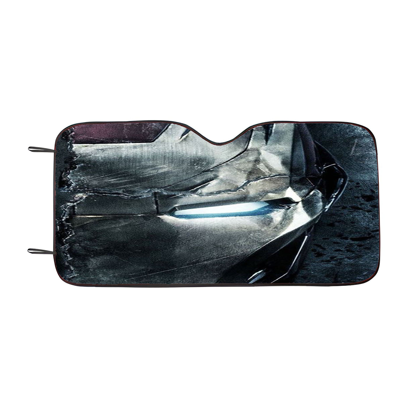 Iron Man Face Half Of Darkside Car Windshield Sunshade