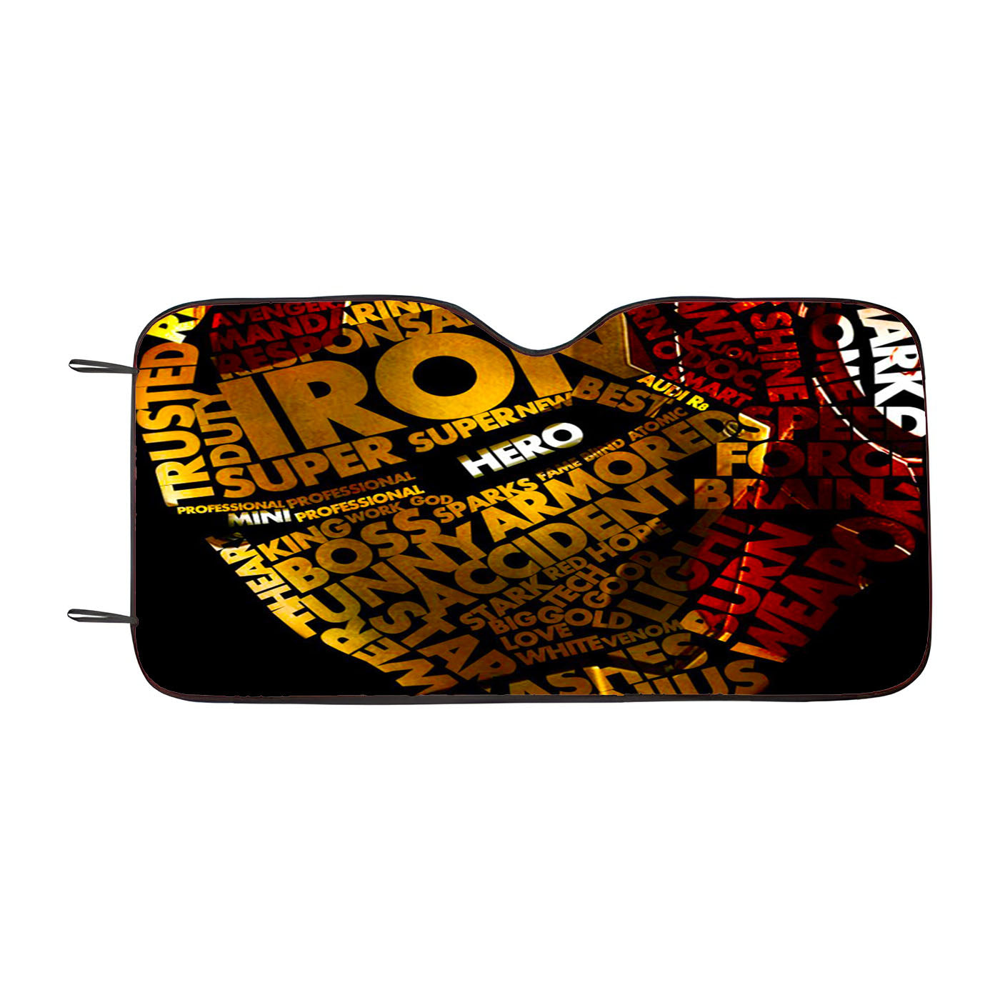 Iron Man Text Helmet Car Windshield Sunshade