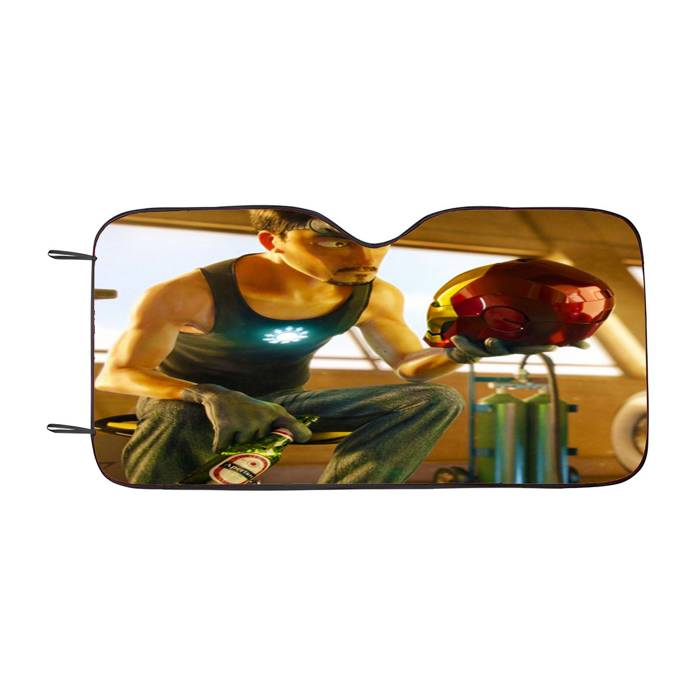 Iron Man Tony Stark Cartoon Car Windshield Sunshade