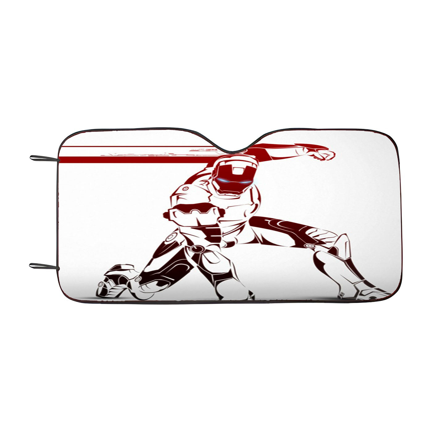 Iron Man White Comic Car Windshield Sunshade