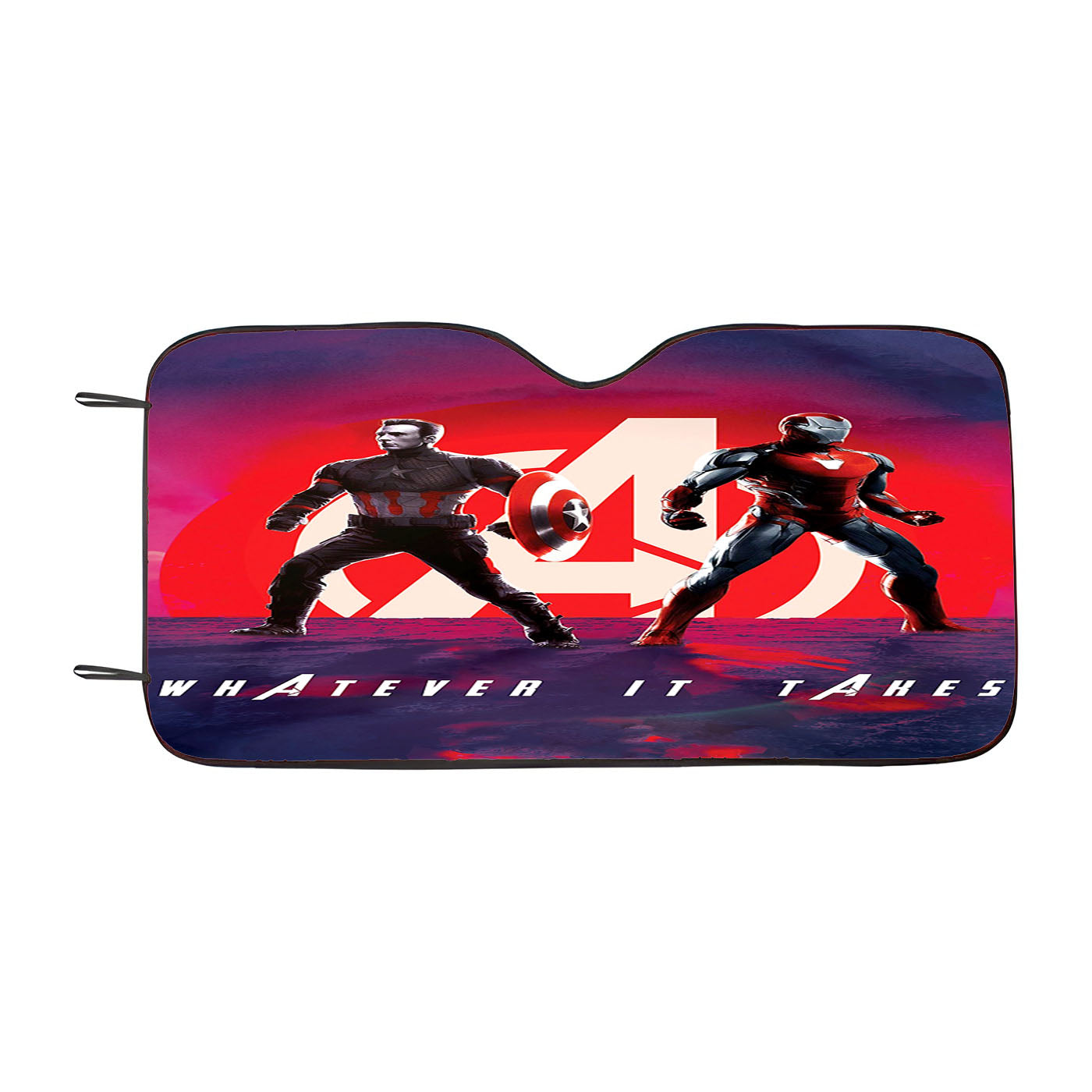 Iron Man X Captain America Avengers Endgame Poster Car Windshield Sunshade