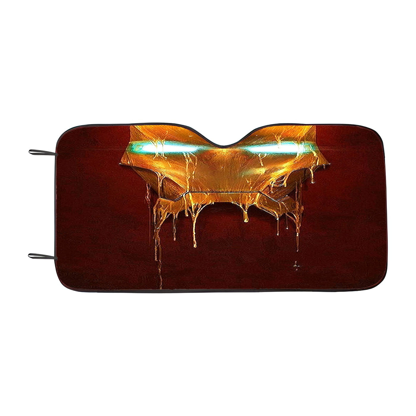 Ironman Melted Gold Mask Car Windshield Sunshade