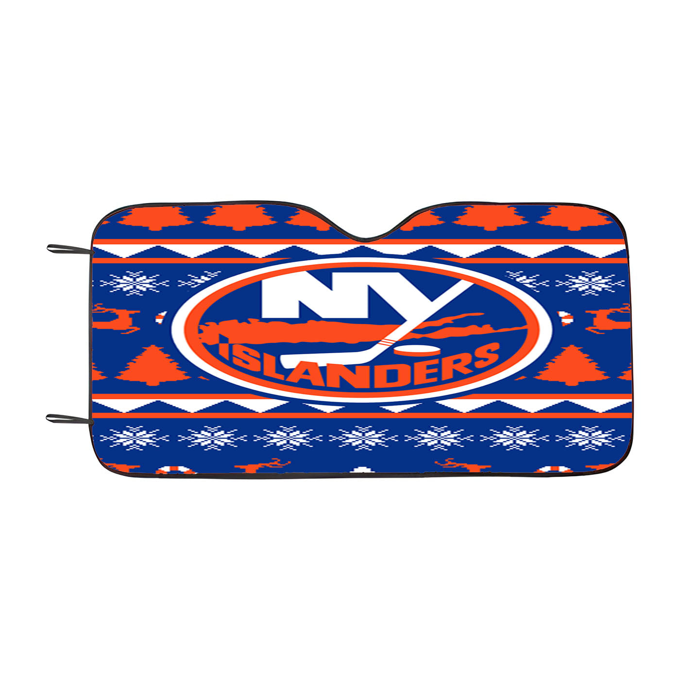 Islanders Christmas Sweater Car Windshield Sunshade