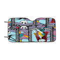 Jack And Sally Stained Glass Mosaic Art Car Windshield Sunshade