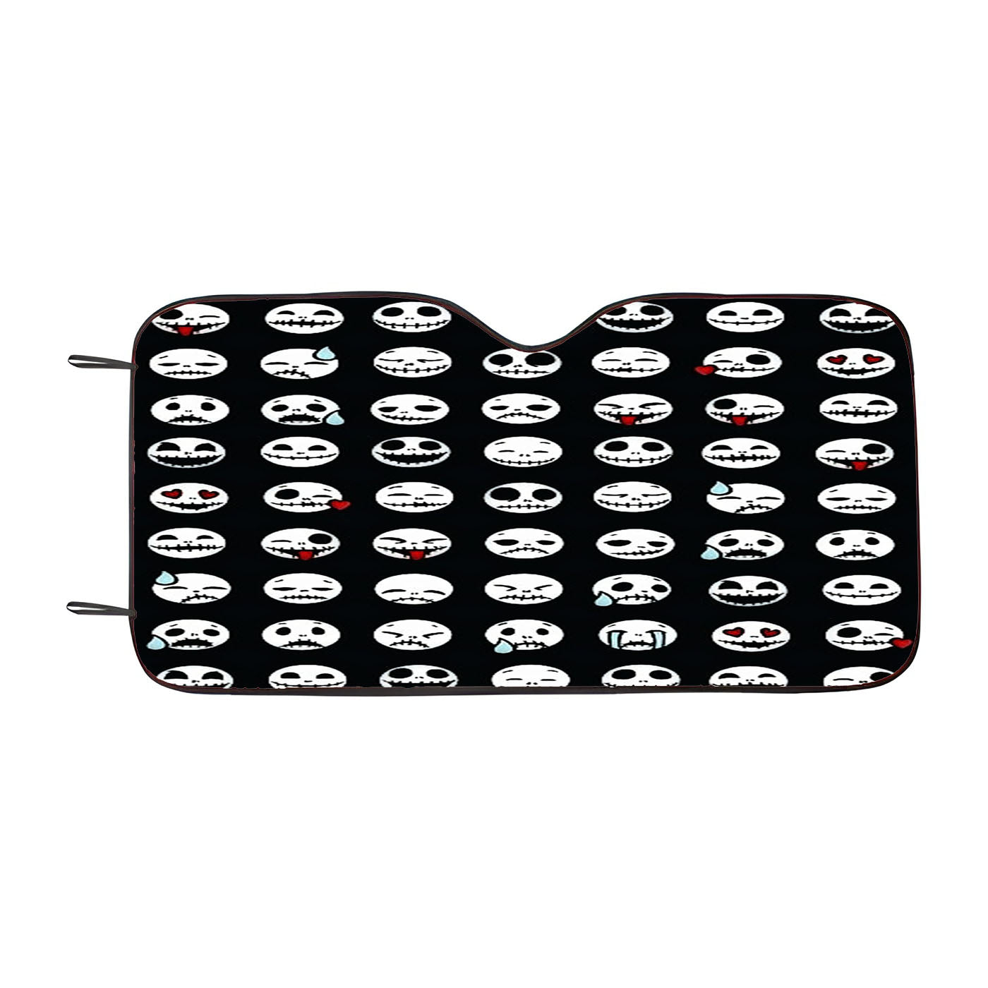 Jack Skellington Cute Face Emoji Pattern Car Windshield Sunshade