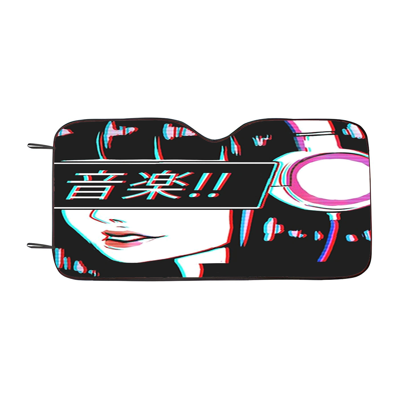 Japan Girl Walkman Car Windshield Sunshade