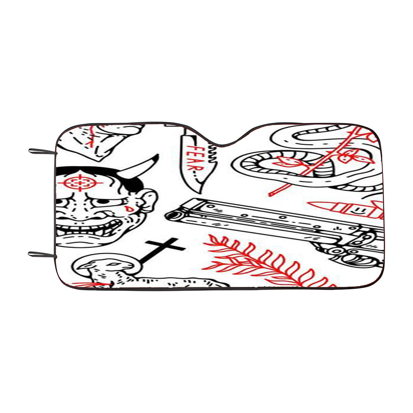 Japanese Tattoo Flash Pattern Car Windshield Sunshade