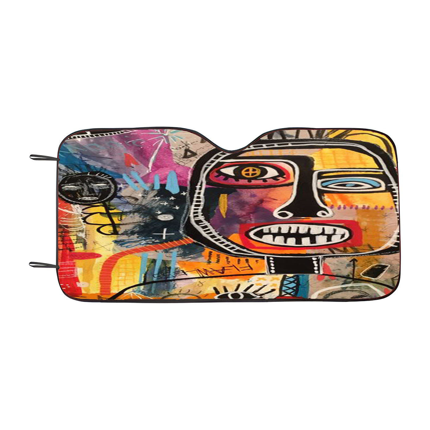 Jean Michael Basquiat Abstract Painting Car Windshield Sunshade
