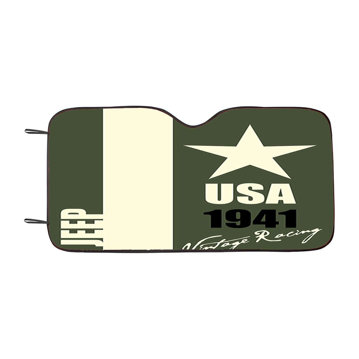 Jeep 1941 Vintage Racing Car Windshield Sunshade