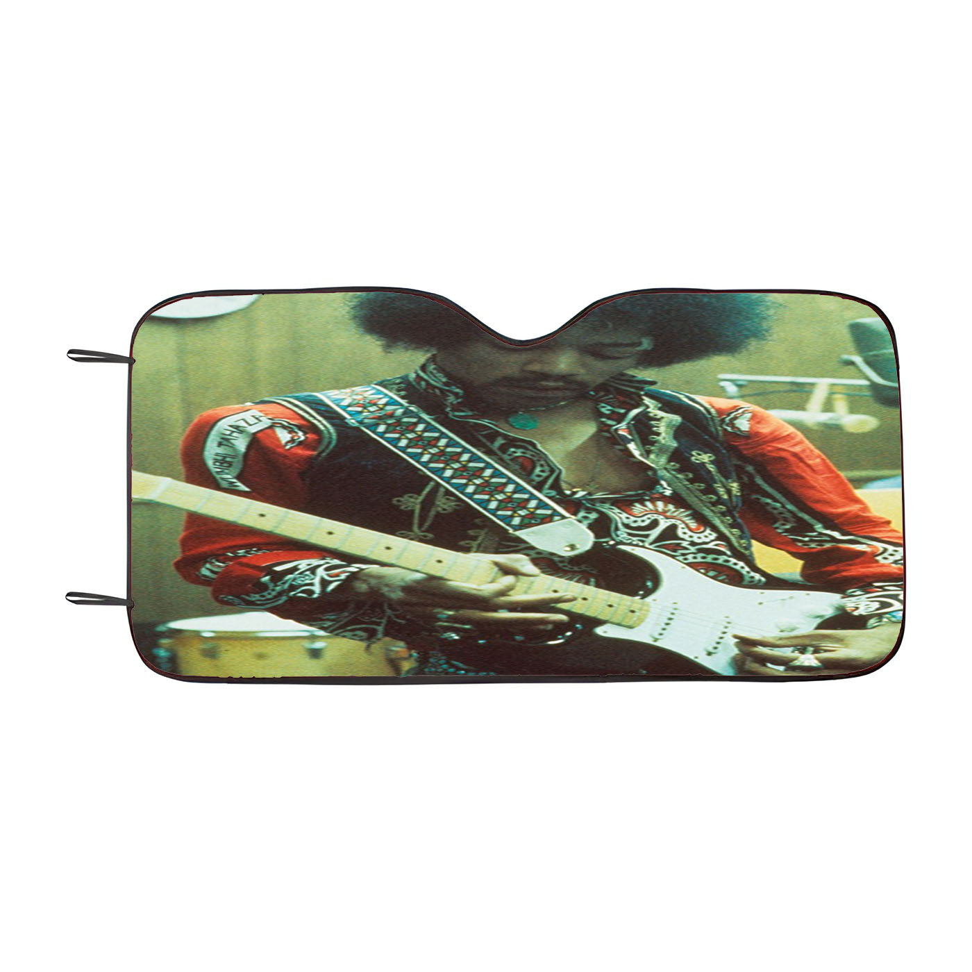Jimi Hendrix Guitar Playing Car Windshield Sunshade