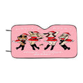 Jingle Bell Christmas Girl Car Windshield Sunshade