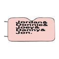 Joey Mcintyre Jordan Knight Donnie Wahlberg Boy Band Fandom Nkotb Car Windshield Sunshade