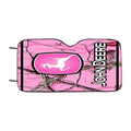 John Deere Pink Camo Car Windshield Sunshade