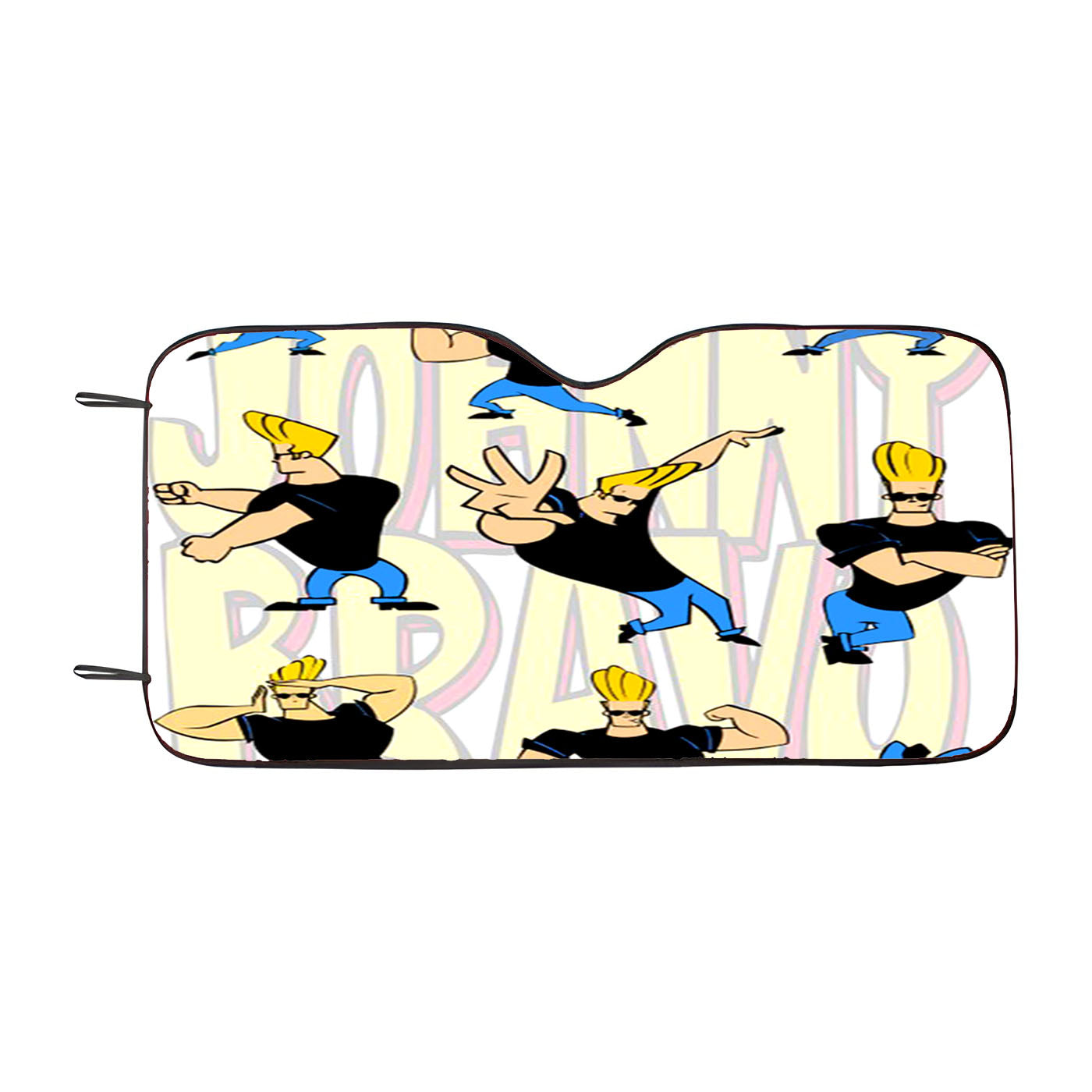 Johnny Bravo Pattern Wallpaper Car Windshield Sunshade