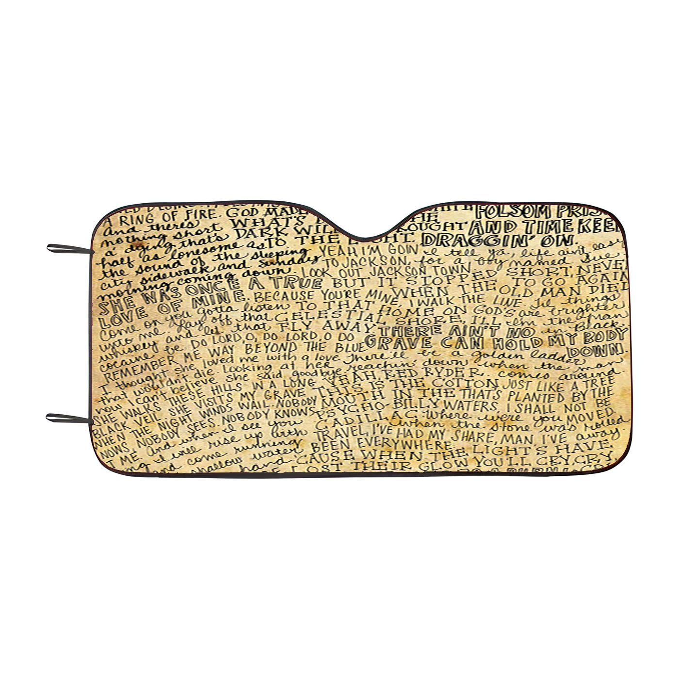 Johnny Cash Lyrics Quotes Dictionary Wallpaper Car Windshield Sunshade