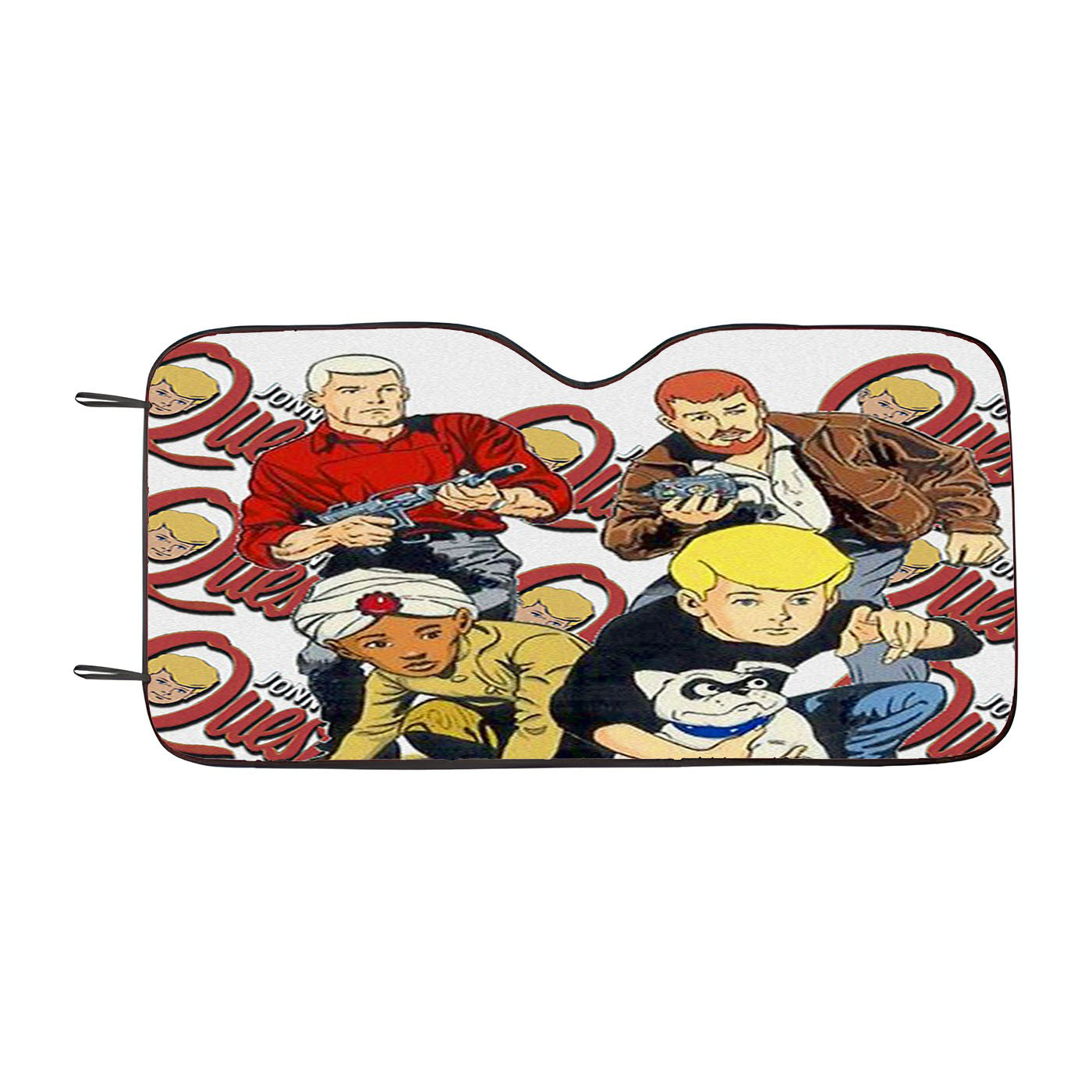 Jonny Quest Vintage Comic Noise Car Windshield Sunshade