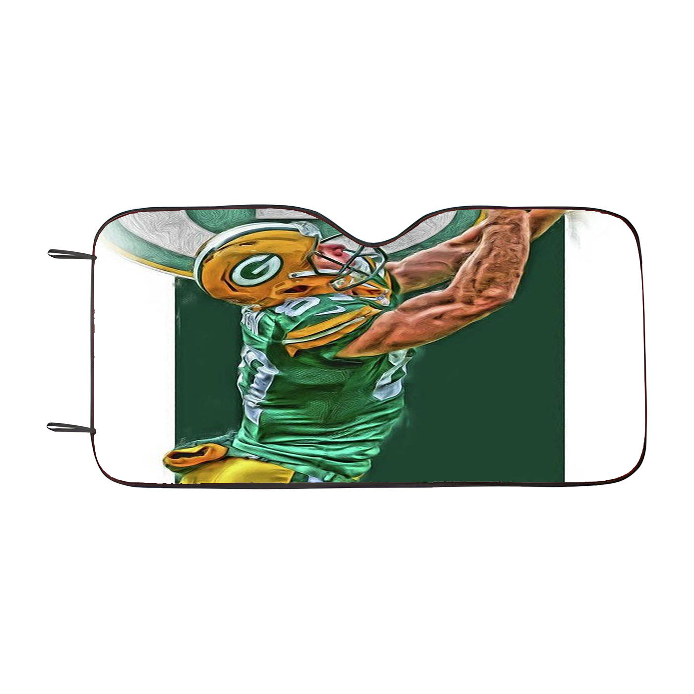 Jordy Nelson Green Bay Packers Oil Art Car Windshield Sunshade