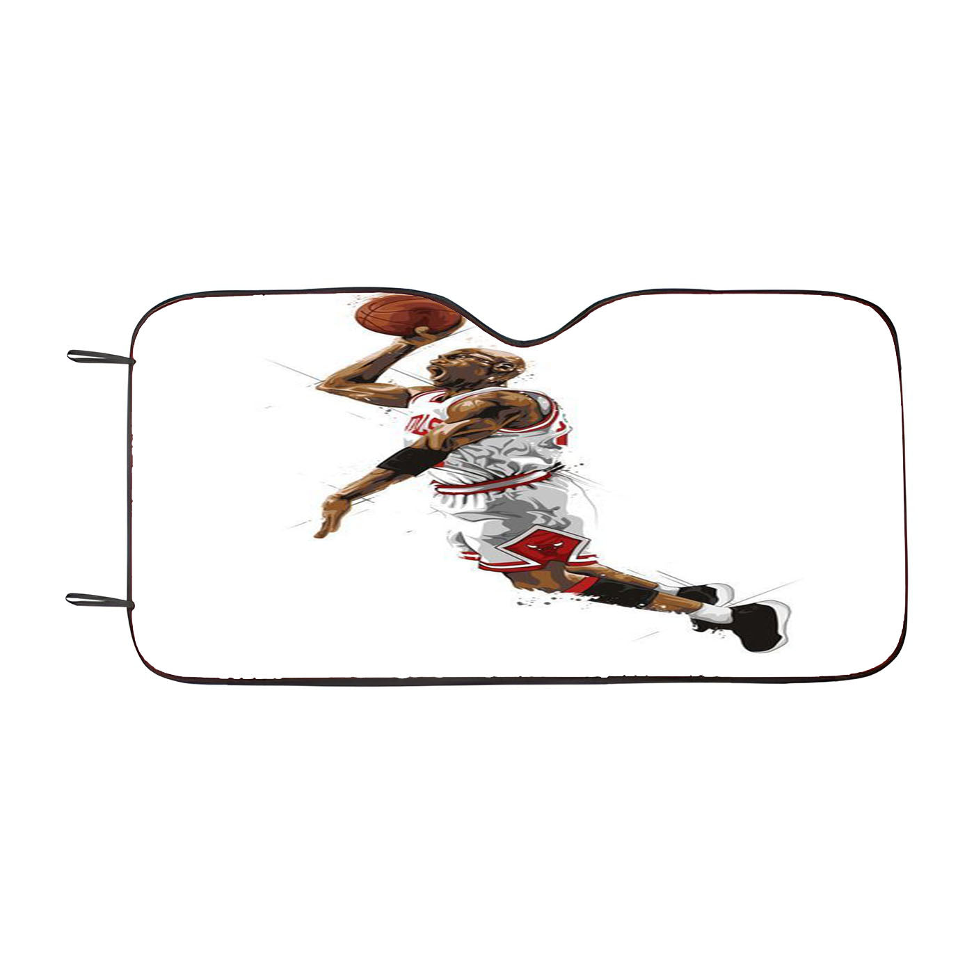 Jumpman Jordan On White Backg Car Windshield Sunshade