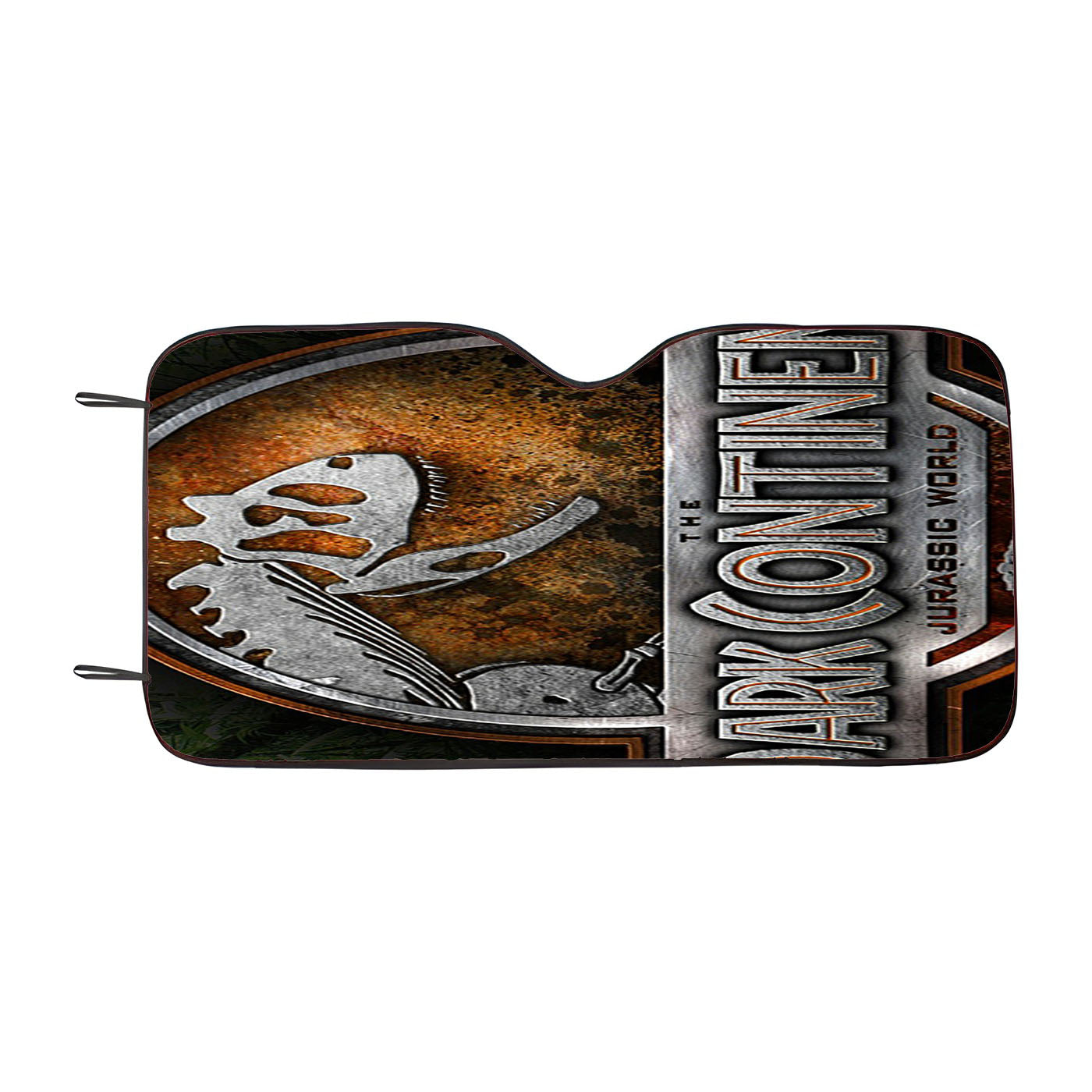 Jurassic World The Dark Continent Logo Jungle Car Windshield Sunshade