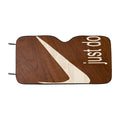 Just Do It Cream Wood Car Windshield Sunshade