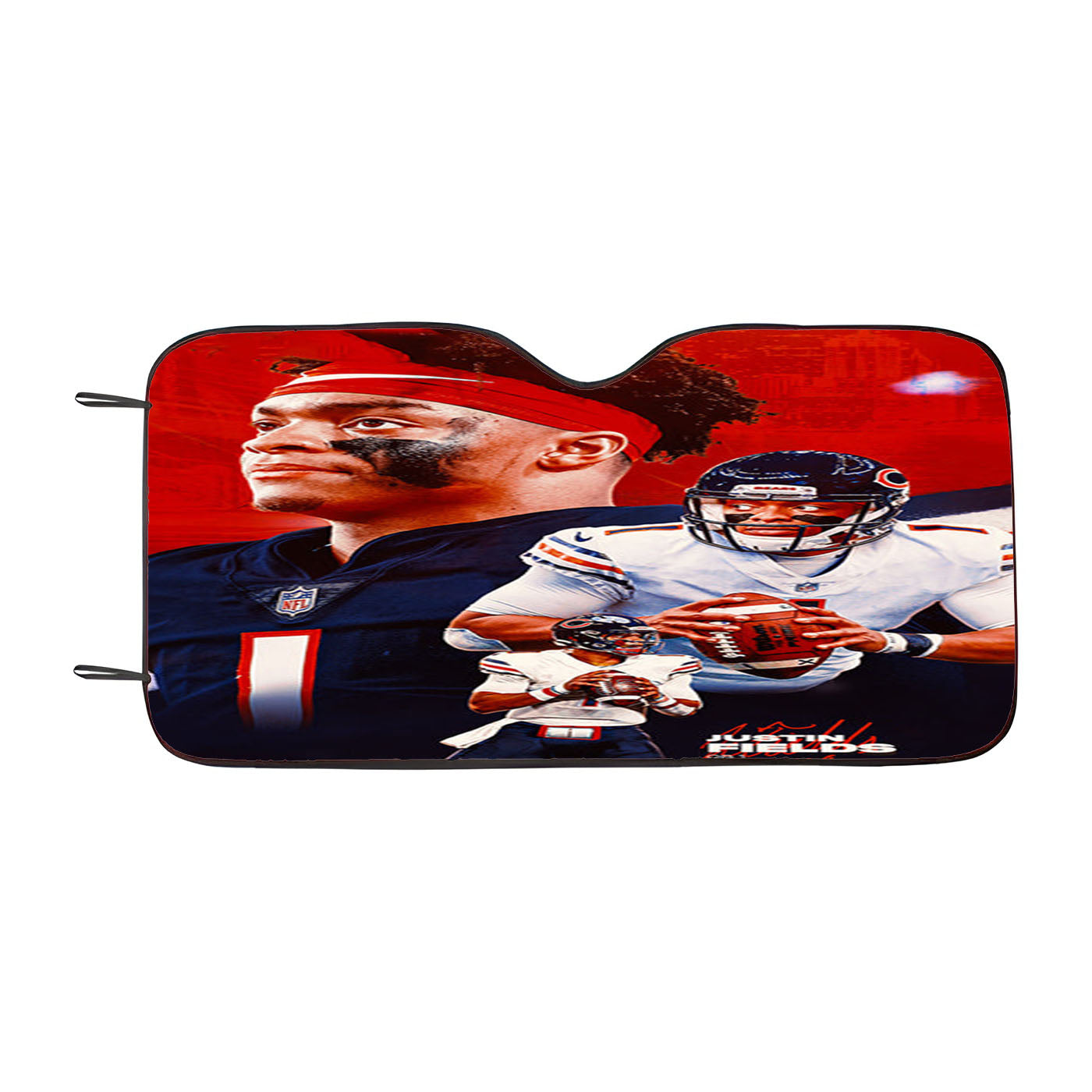 Justin Fields Chicago Bears Car Windshield Sunshade