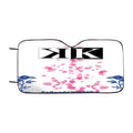 K Project Logo Floral Wht Bkg Car Windshield Sunshade