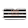 Kate Spade Love Your Fabulous Self Car Windshield Sunshade
