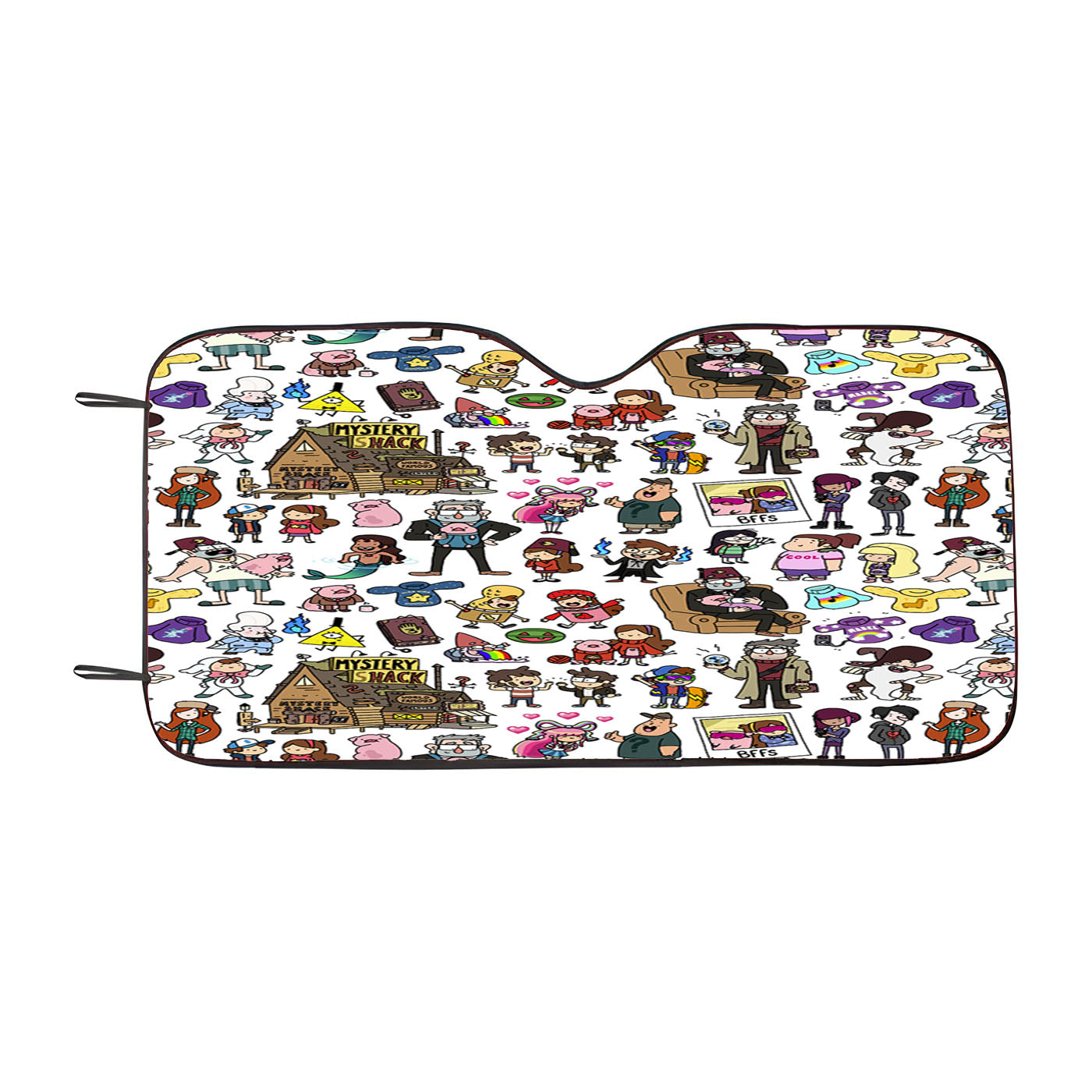 Kawaii Gravity Falls Pattern Car Windshield Sunshade