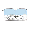 Kawaii Lovely White Cats Car Windshield Sunshade