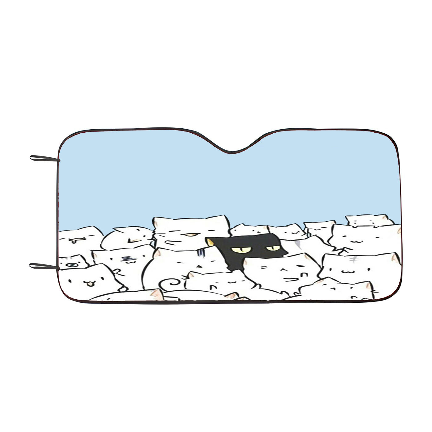 Kawaii Lovely White Cats Car Windshield Sunshade