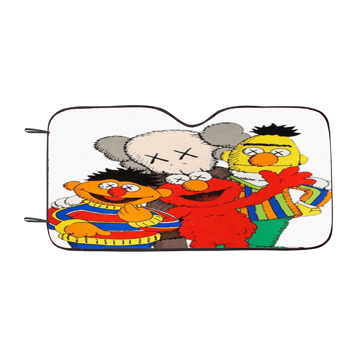 Kaws And Sesame Family Car Windshield Sunshade