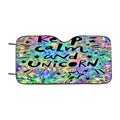Keep Calm And Unicorn Art Galaxy Colorful Car Windshield Sunshade
