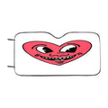 Keith Haring Hearth Face Car Windshield Sunshade
