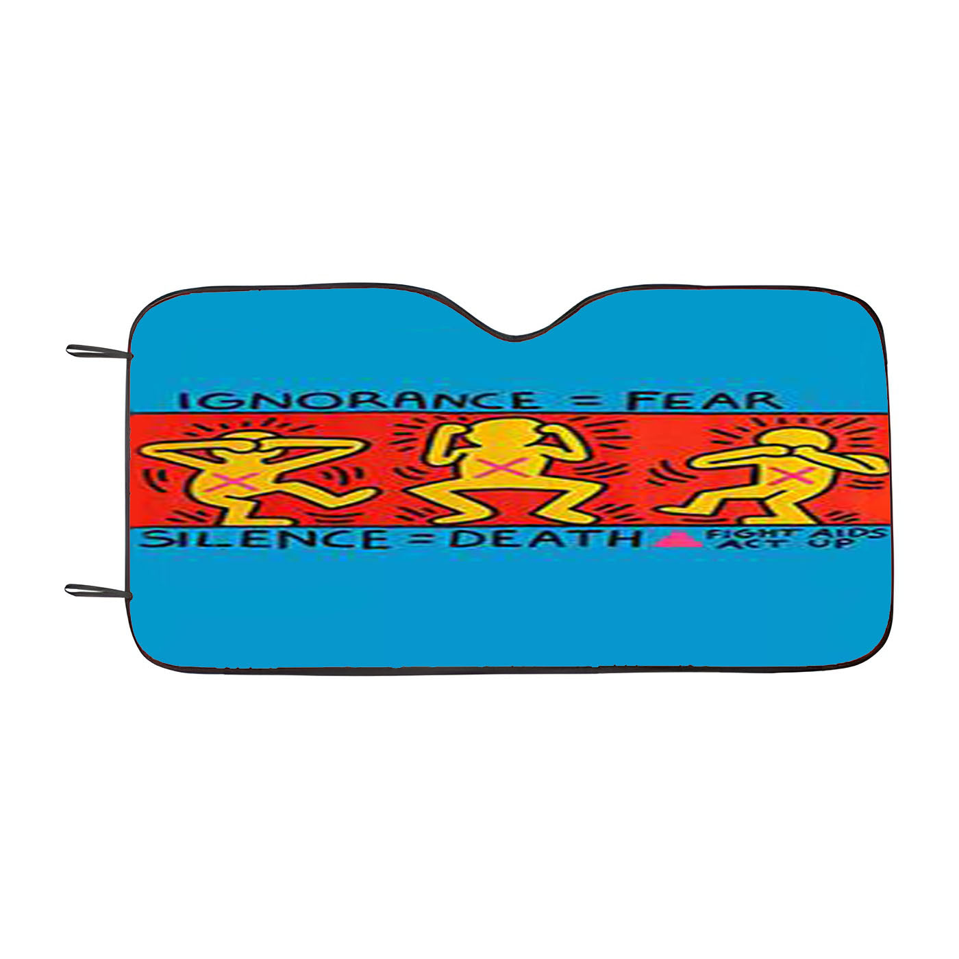 Keith Haring Silence Death Car Windshield Sunshade