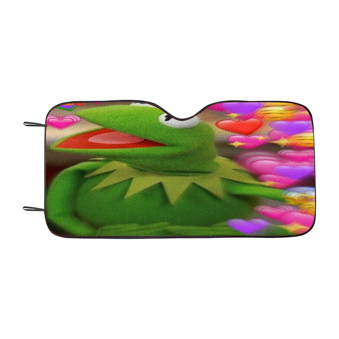 Kermit Meme Heart Car Windshield Sunshade