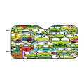 Keroppi Collage Car Windshield Sunshade