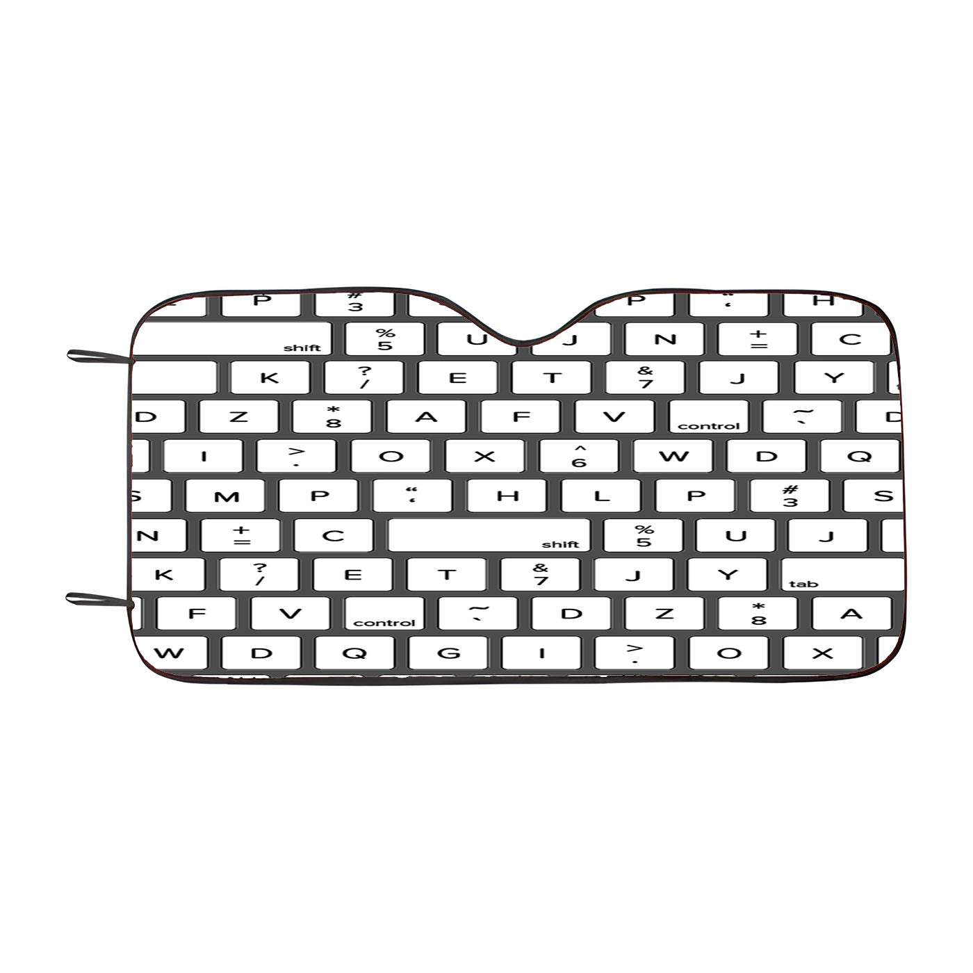Keyboard Pattern Car Windshield Sunshade