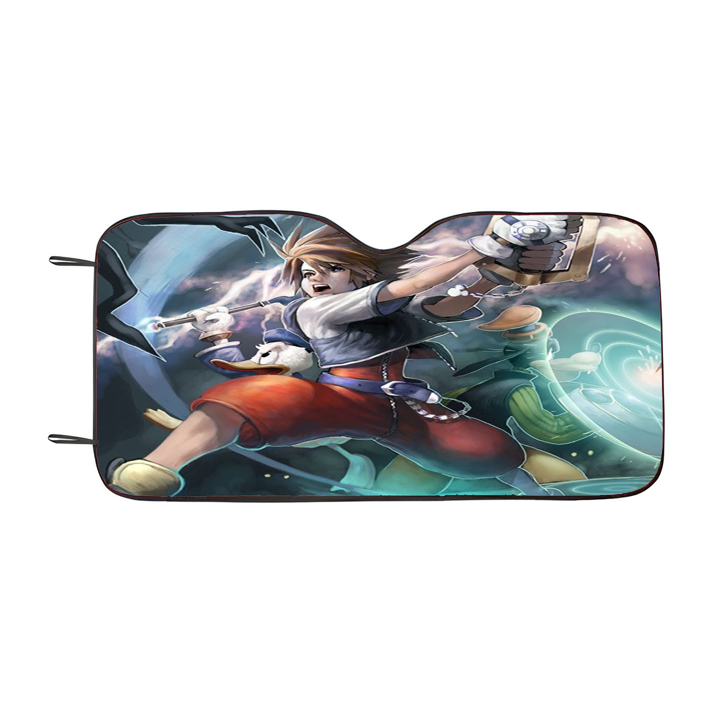 Kingdom Heart Iii Sora And Donald Duck Kill Enemy Car Windshield Sunshade
