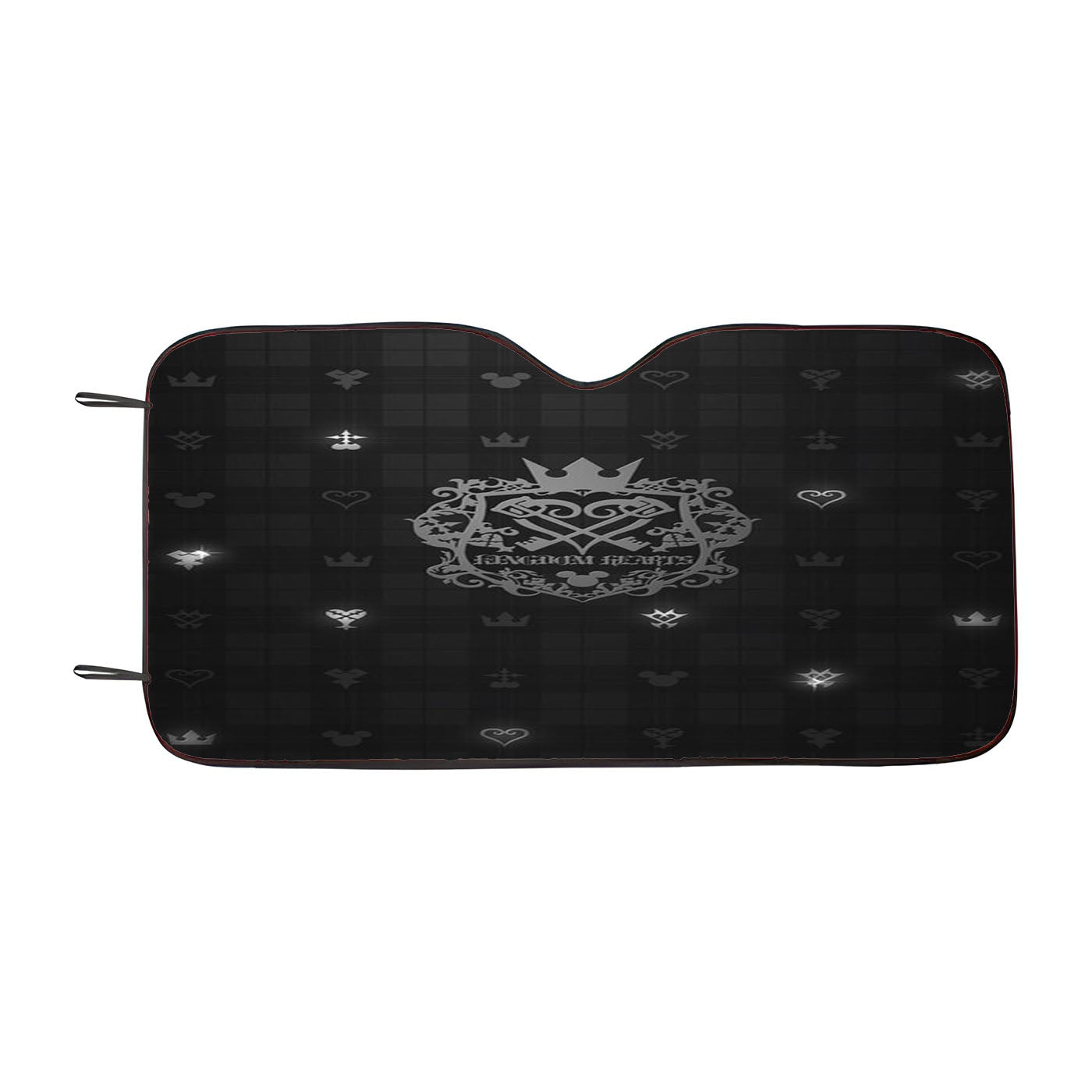 Kingdom Hearts Emblem And Pattern Car Windshield Sunshade