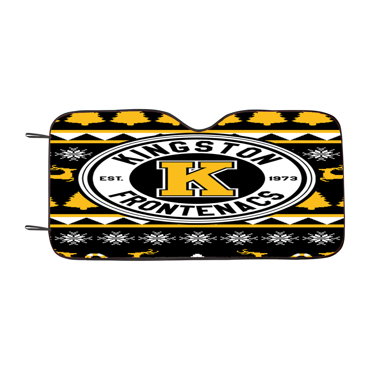 Kingston Frontenacs Christmas Sweater Car Windshield Sunshade