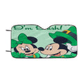 Kiss Me I%27M Irish Mickey %26 Minnie Car Windshield Sunshade