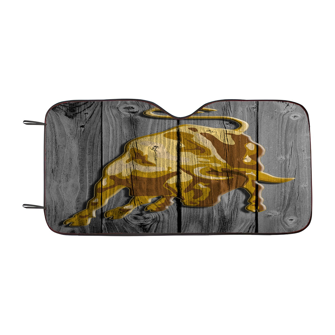 Lamborghini Bull Logo Dark Wood Wallpaper 2 Car Windshield Sunshade