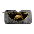 Lamborghini Bull Luxury Car Logo Dark Wood Car Windshield Sunshade
