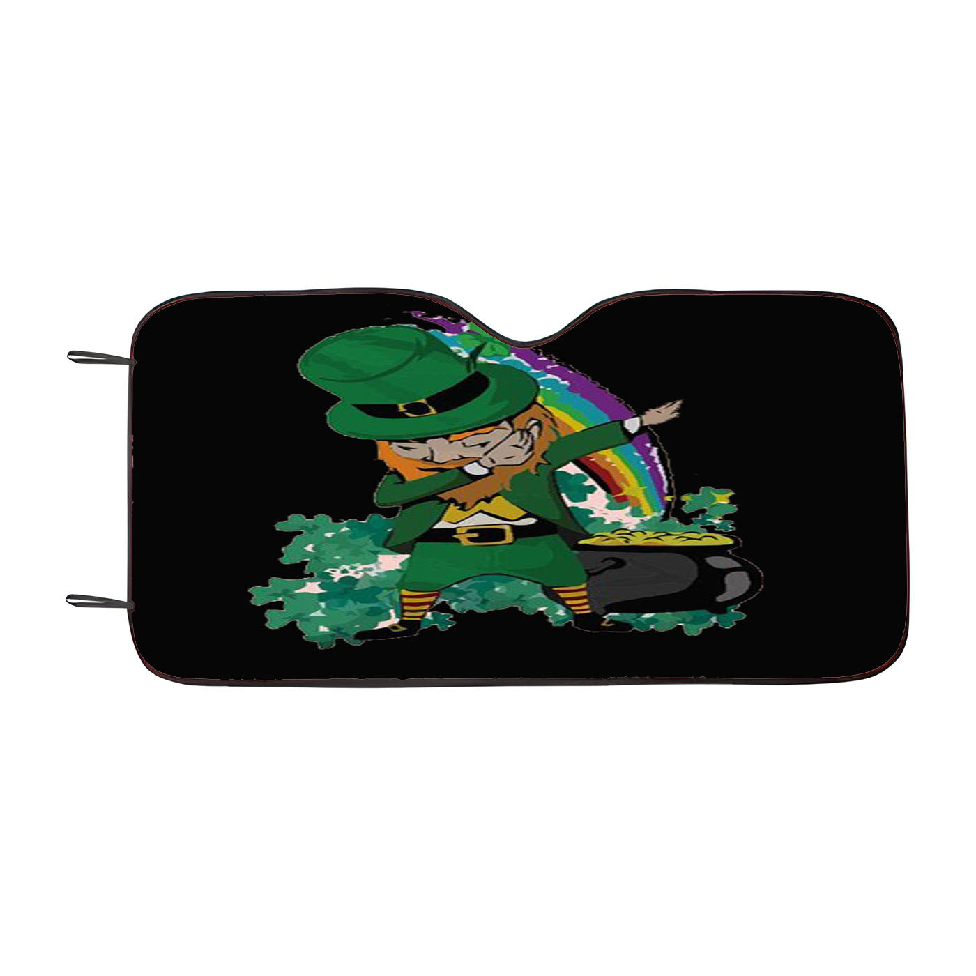 Leprechaun St Patricks Day Car Windshield Sunshade