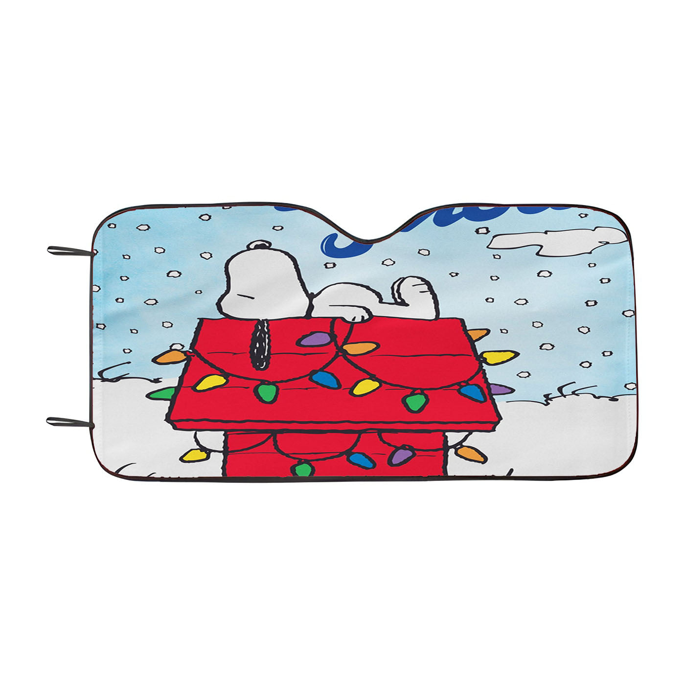 Let It Snow Snoopy Christmas Car Windshield Sunshade