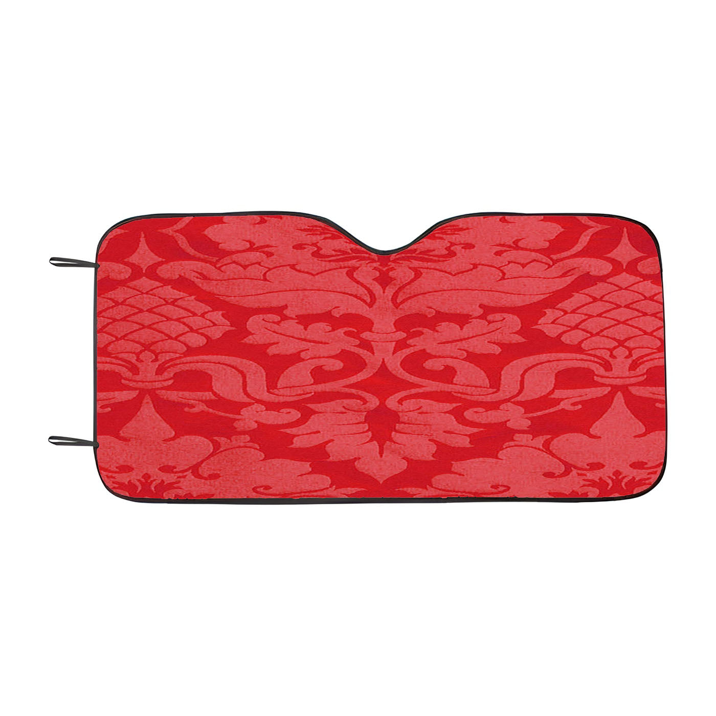 Light Red Damask Pattern Car Windshield Sunshade