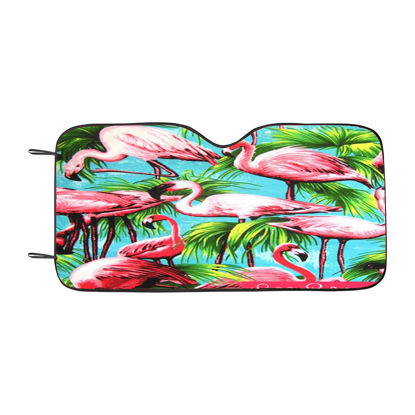 Lilly Pulitzer Flamingo Island Car Windshield Sunshade